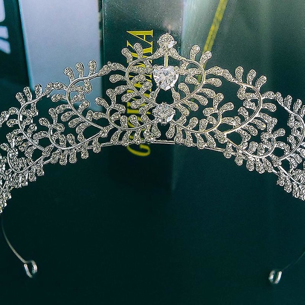 Brudekrone Hovedbeklædning Luksus Rhinestones Indlagt pandebånd til kvindelige bryllupsfødselsdagshår