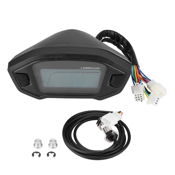 Universal motorsykkel digital LCD speedometer odometer turteller med hastighetssensor