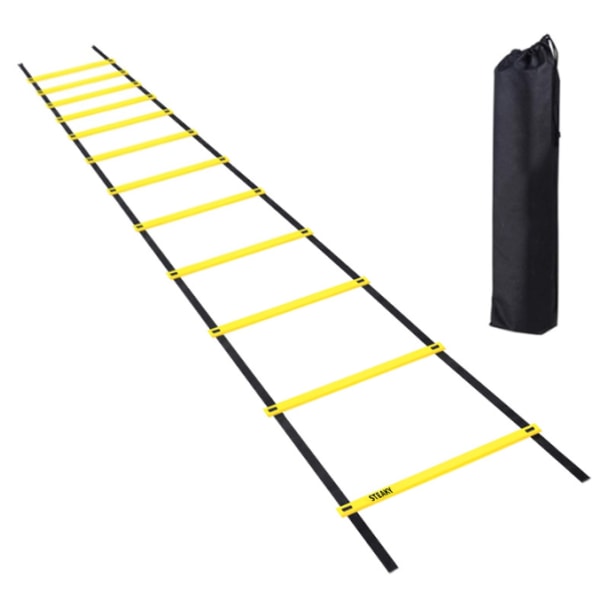 Meter 12 stykker Inklusiv fodboldtræning Agility Ladder Rebstige Følsom stige Basketballtræningsstige,