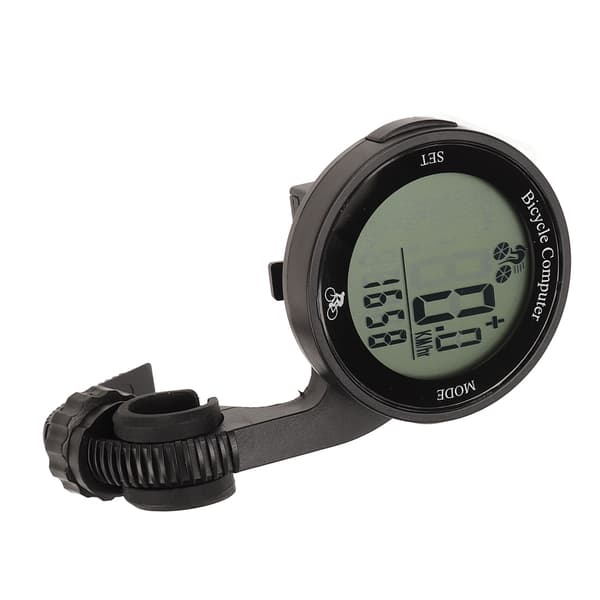 Cykelcomputer Speedometer Termometer Ur Stor Skærm Klar Display Vandtæt Cykelcomputer Baggrundslys Hvid Baggrund Sorte Tegn