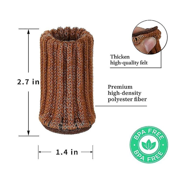 Neulottu pöydän jalkatyyny - ruskea Brown