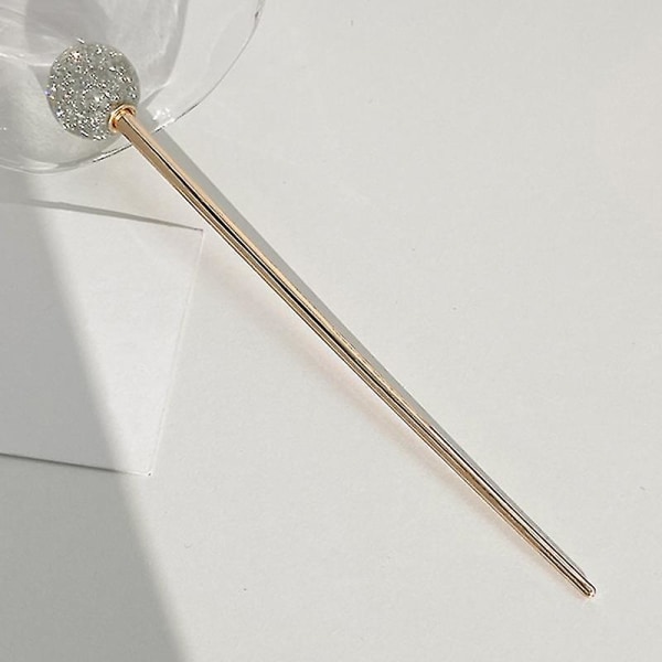 Hair Stick Hair Chopsticks Enkelhet Vackert hårnål Hårtillbehör för kvinnor Tjej Silver