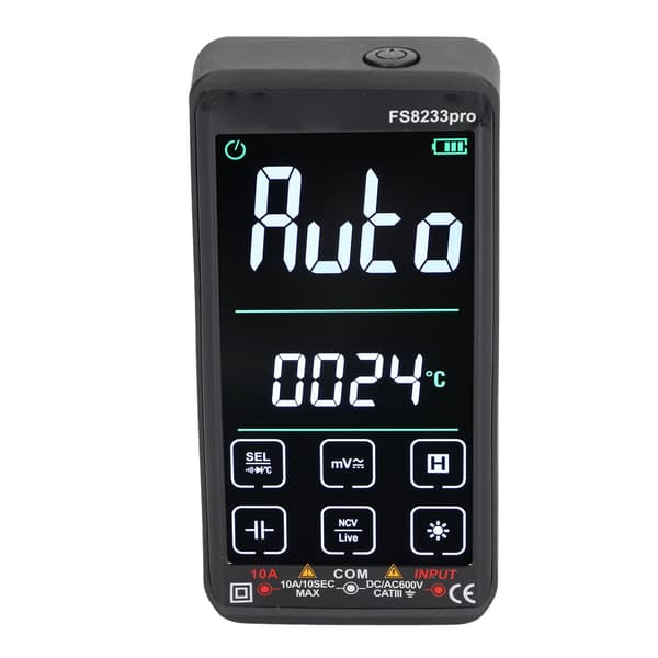 Digitalt Multimeter Touch Screen LED-display AC DC Spændingsmodstand Kapacitanstester