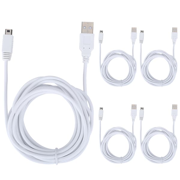 5 stk. 3M USB-ladekabel til Wii U-spilkonsol Datasync-tilbehør