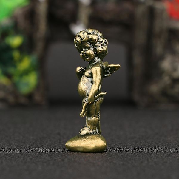 3st Eros Cupid Ornament Vivid Clear Lines Retro Koppar Cupid Ornament För Hem