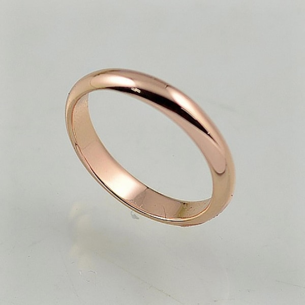 Fingerring Elegant Finger Smykker Titanium Stål Par Bånd Fingerring til fest Rose Gold US 6