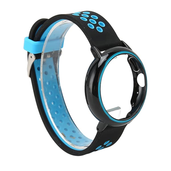 Pixel Watch Udskiftningsrem Blød Silikone Justerbar Rem Fuld Beskyttelse Sort Blå