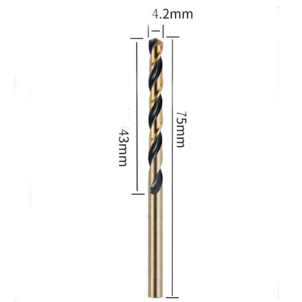Elektroverktøytilbehør Høyhastighets stål rett skaft spiralbor (4,2/10 stk),