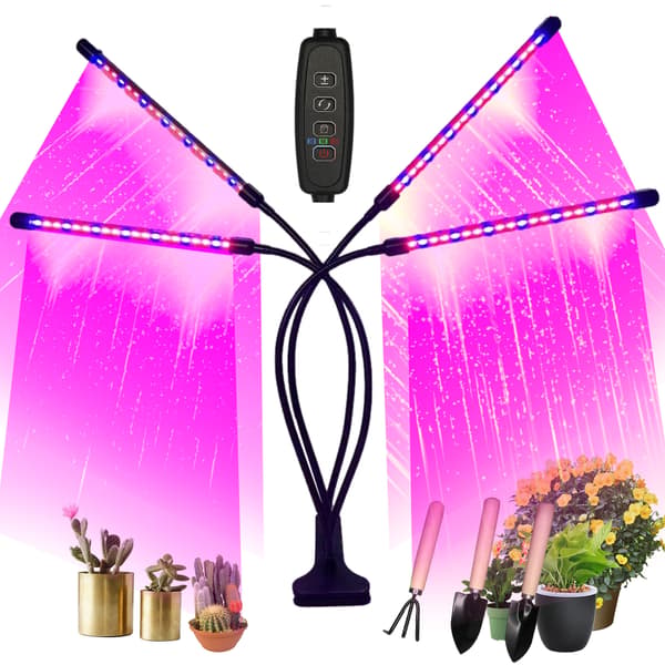 INF Vekstlys / Plantebelysning med 4 Fleksible LED-rør, 1-pakning