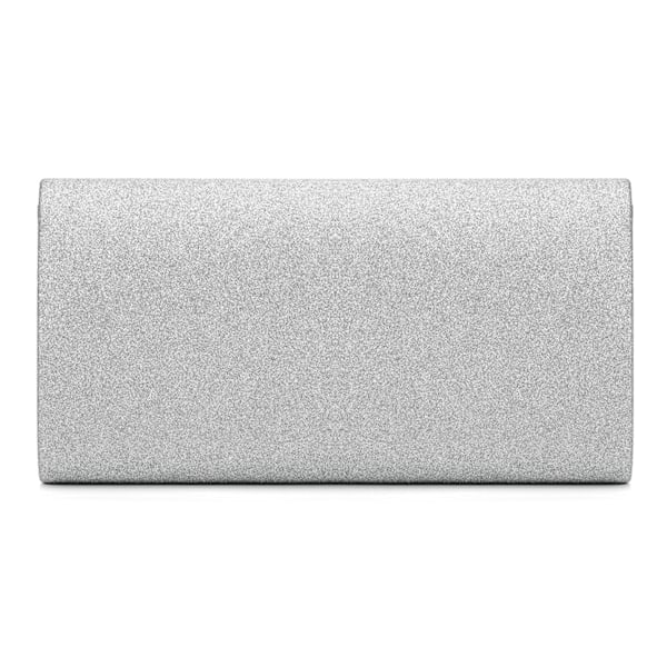 Stilig Sølv Aftenveske for Kvinner: Elegant Glitter Håndveske med Kjede for Bryllup og Fester, Perfekt for Formelle Anledninger.