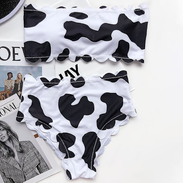 Kvinder Boho Polstret Push Up BH Bikini Sæt Badedragt M