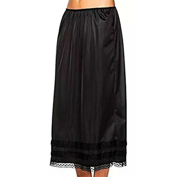 Nederdel med blonde underkjole til kvinder Black XL