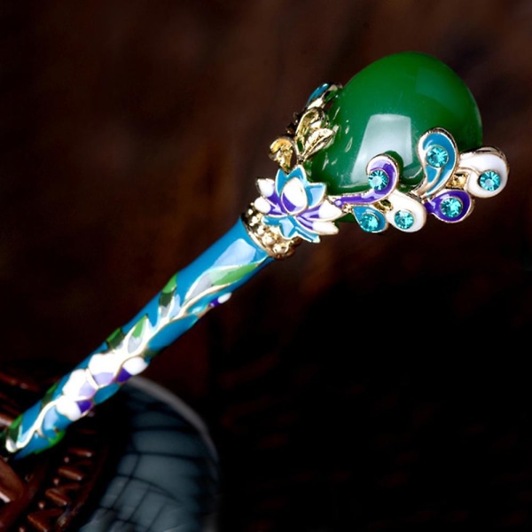 Ancient Style Hiusneula jäljitelmä Jade Hoop Hiusneula Super Fairy Hairpin Classical Brown