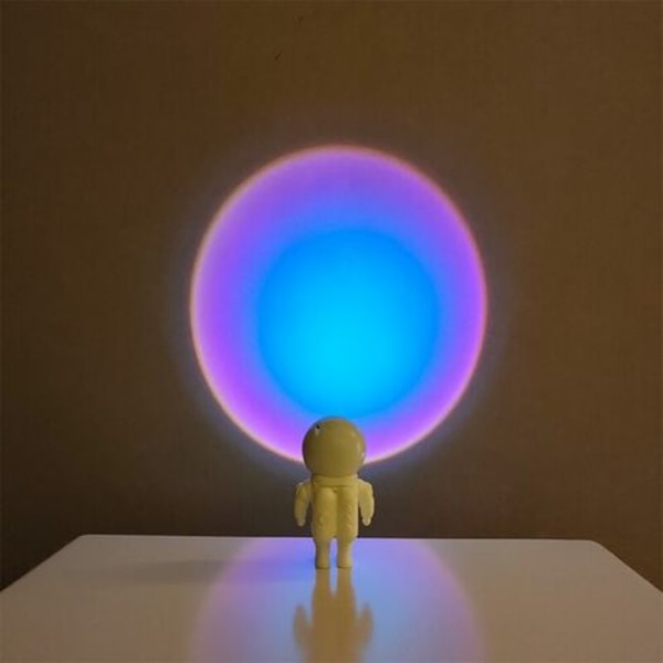 Astronaut solnedgangslampe, RGB solnedgangsprojektorlampe Home Decor 12cm