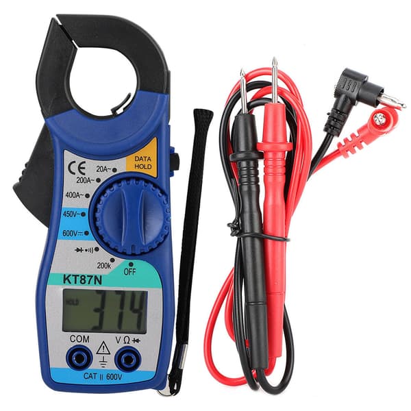 Digital klemmetermometer 20-400A DC/AC, 600V/450V, med LCD-skærm