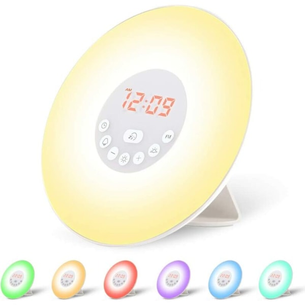 Home Sunrise Wake-up Light Clock Wake-up Light (europæisk standard)，til soveværelse, stue