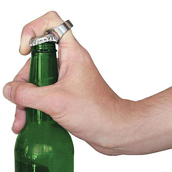 5st Coola Män Rostfritt Stål Finger Ring Flasköppnare Bar Pub Party Beer Tool Gift