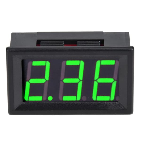 0,56 tommer dobbelt kabel digitalt DC strøm display panel 0-10A Amperemeter grøn