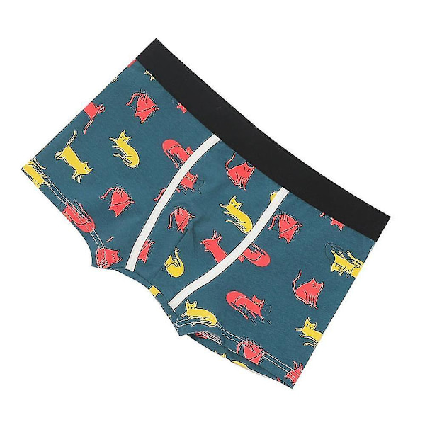 Miesten Puuvilla Boxer Alusvaatteet Arkut Alushousut Dark Green L
