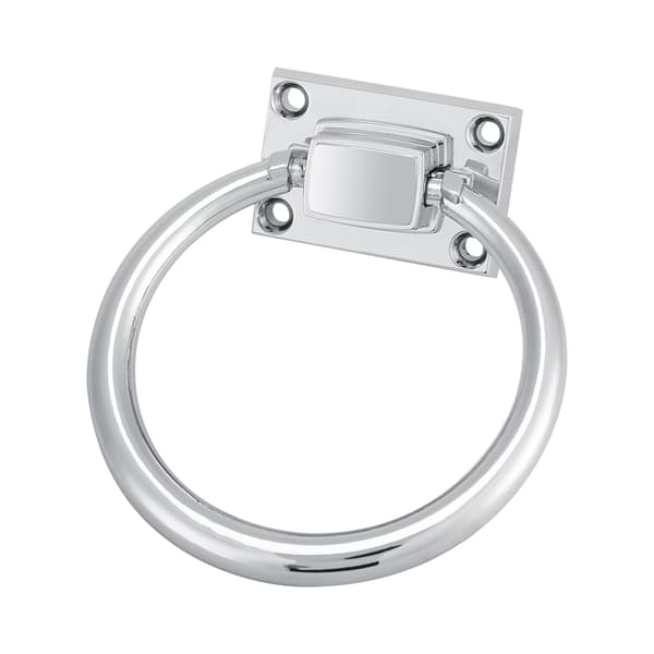 Skinnende Sølv Drop Pull Ring Tre Dørhammer Stolhåndtak 111x56x38mm
