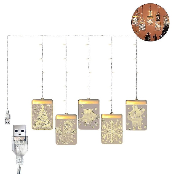 Juldekorativa fönsterljus, varmvit snowman Warm White