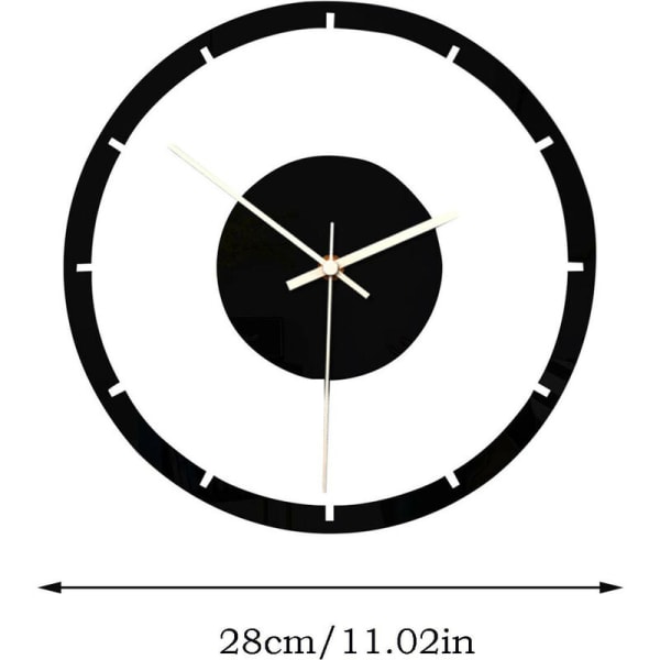 Nordic Vægur Silent Transparent Akryl Ur Hjem Stue