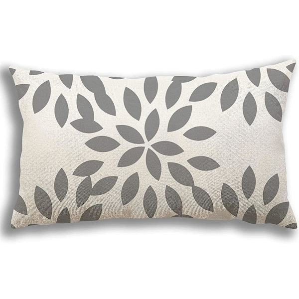 Ycoll Putetrekk Sett med 4 Lin Putetrekk Dekorative putetrekk 30*50cm Grau