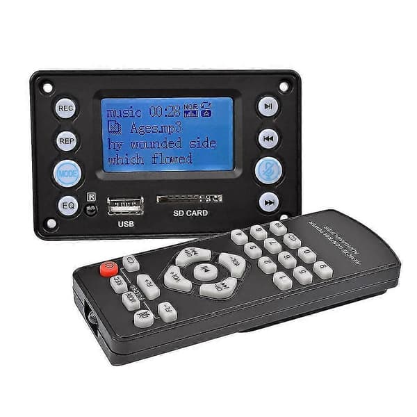 5v LCD MP3-dekoder DAC Bluetooth-lydmodtager APE FLAC WMA WAV-dekoder understøtter optagelse radio tekstvisning