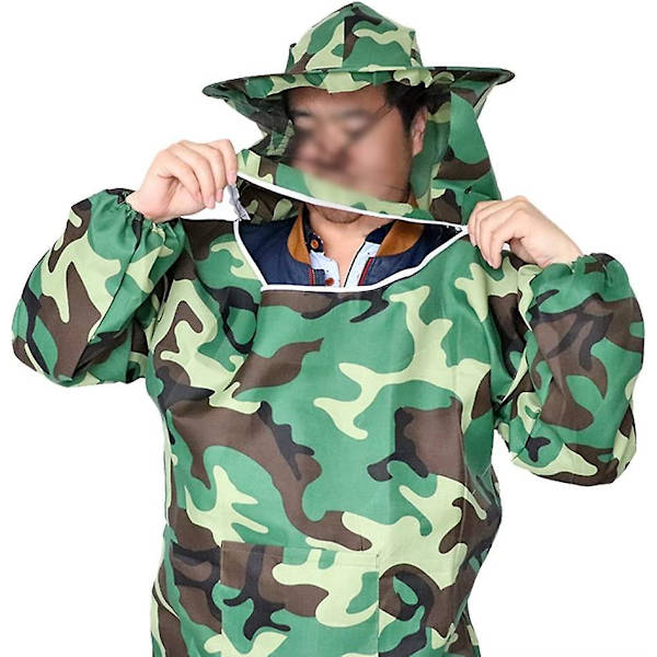 Camouflage biavlsjakke slør kappe Hatt udstyr Smock biavlsudstyr