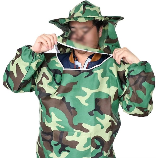 Camouflage Birøkterjakke Veil Robe Hat Utstyr Smock Birøkterutstyr