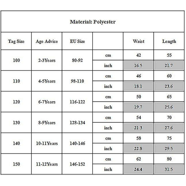 2-12 år Flickor Polk Dot Harem Byxor Byxor Nederdel 4-5 Years