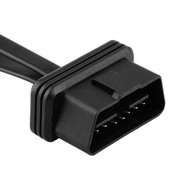 16-pins Han til Dobbel Hun OBD2 Splitter Flat Forlengelseskabel Adapter med Bryter