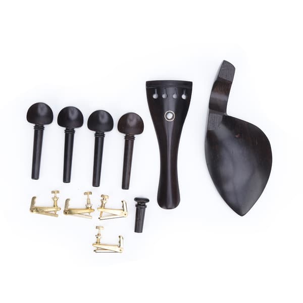 Ebony 4 Violin Peg Pull Board Chinrest Finjustering Musikinstrument Tilbehør