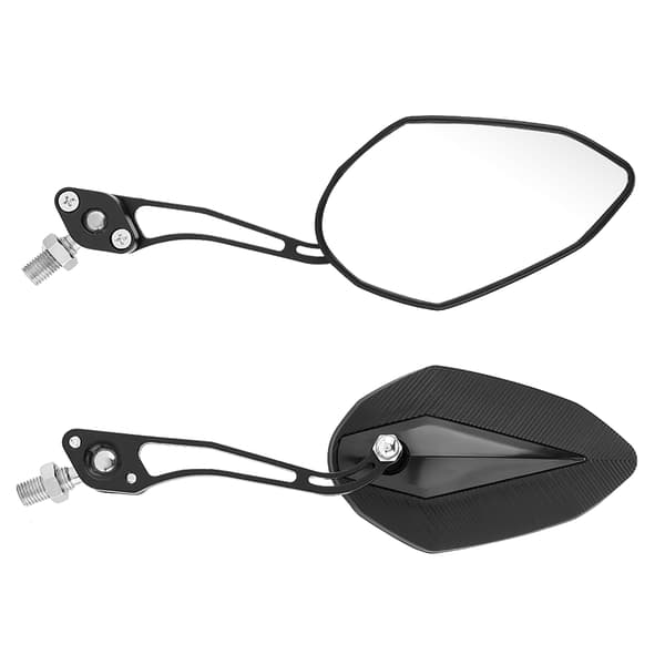 8mm 10mm Universal Motorcykel Backspeglar Svart Par