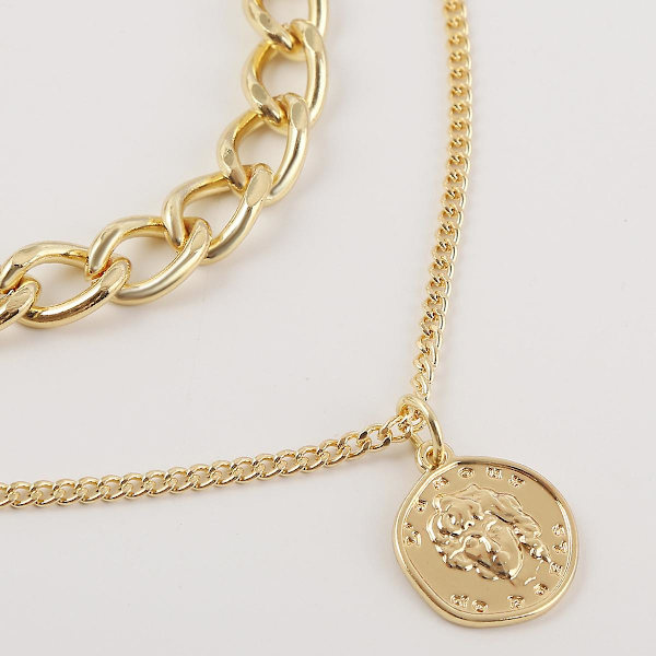 Halskjede Mynter Choker Motesmykker B1791 N2104-2