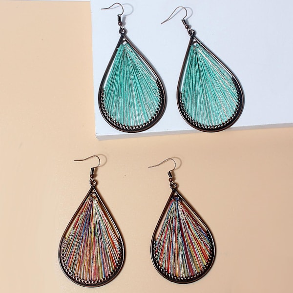 Örhängen Bohemia Droplet Stud Modesmycken B2325 green