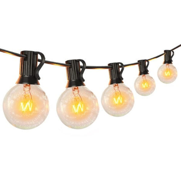 7,5M G40 utomhuslampor med E12 LED IP44 vattentät, dekorationsslingor för utomhusbruk, 15 lampor