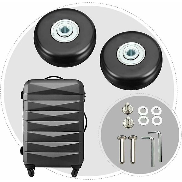 Resväska Caster, Bagage Resväska Reparation Caster Heavy Duty 50mm Mute Gummi Universal Svänghjul Reserv Transport Byt Caster 4st För resväska/lu