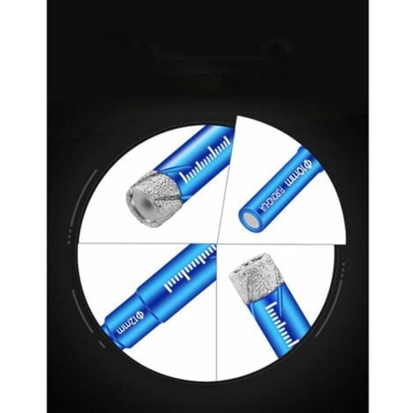 S&R Borrkronor Diamantbits för keramiska plattor Porslin Stengods Kakel Glassten. Set med 4 professionell diamantborr