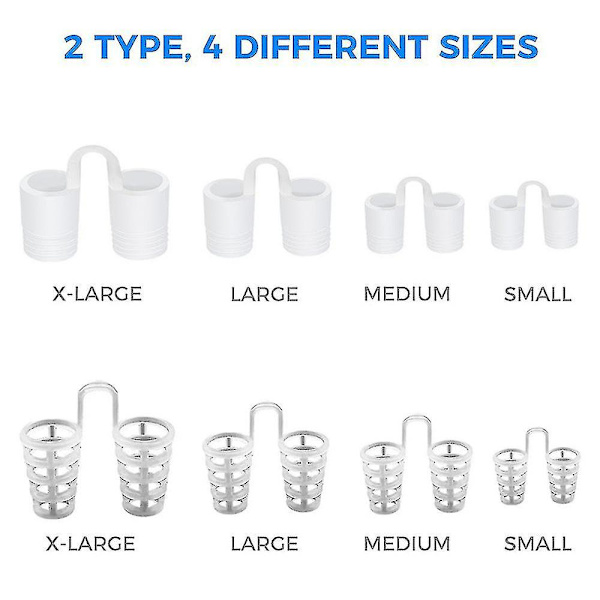 8 st/ set Silikon Nose Vent Clip Anti Snarkning Device Nasal Dilators Hjälper bättre sömn