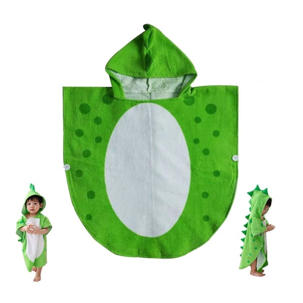 Badhandduk för barn Dinosaurie - Grön