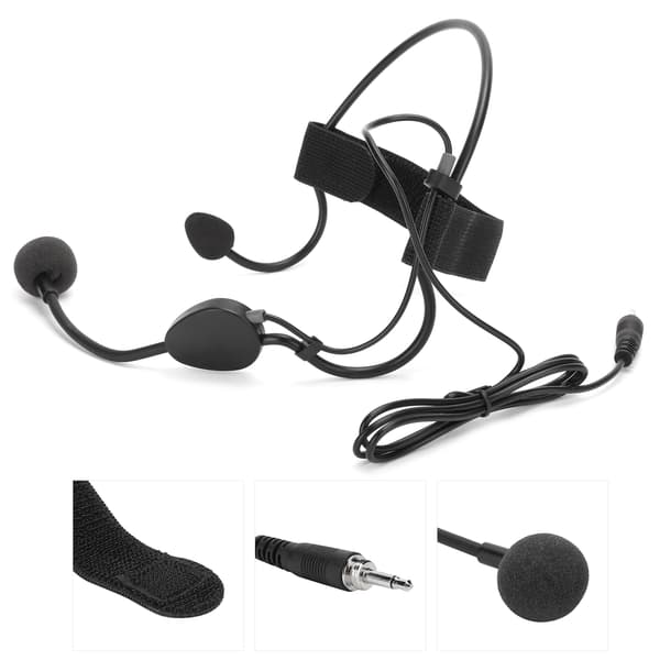 Mini Headset Mikrofon med Ledning 3,5 mm Stik Ørekrog Kondensatormikrofon til Performance Undervisning