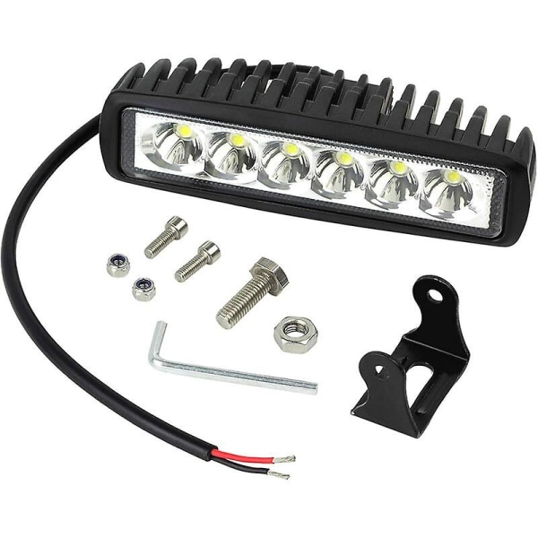 18w Led arbejdslys 12v 24v Led arbejdslys Vandtæt stangstråle Slank lampe til bådlastbil bil suv atv 4wd offroad