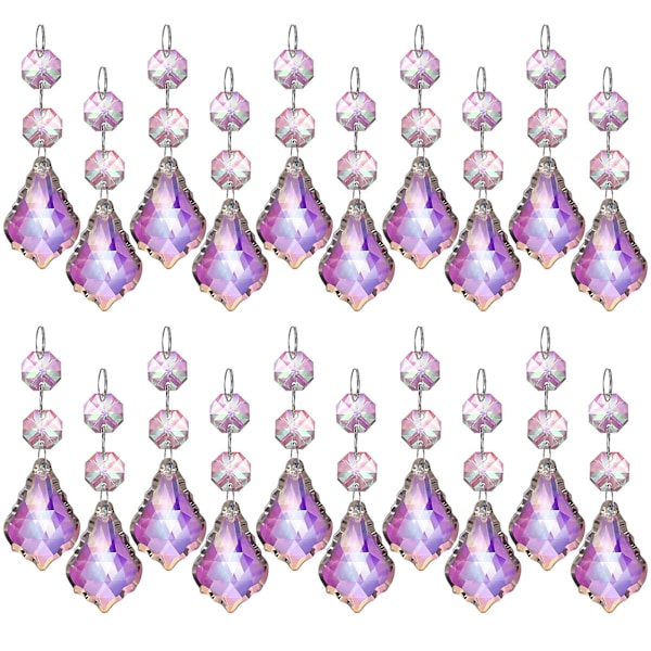 20st/ set Lamphänge Glänsande Utsökt Faux Crystal Tear Drop Suncatcher Klar Ljuskrona Pendel För Hem