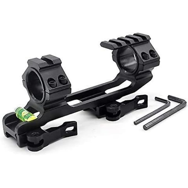 Tactical Scope-fäste med Picatinny-överdelar och bubbelnivå i 1 del 2&quot; Offset Qr/qd för Weaver/picatinny Rails Montering för 30 mm och 25 mm ring