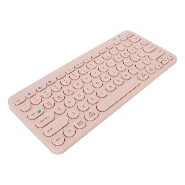 78 Tangenters Trådlöst Bluetooth 5.0 Programmerbart Ergonomiskt Tangentbord för Windows iOS Android Rosa