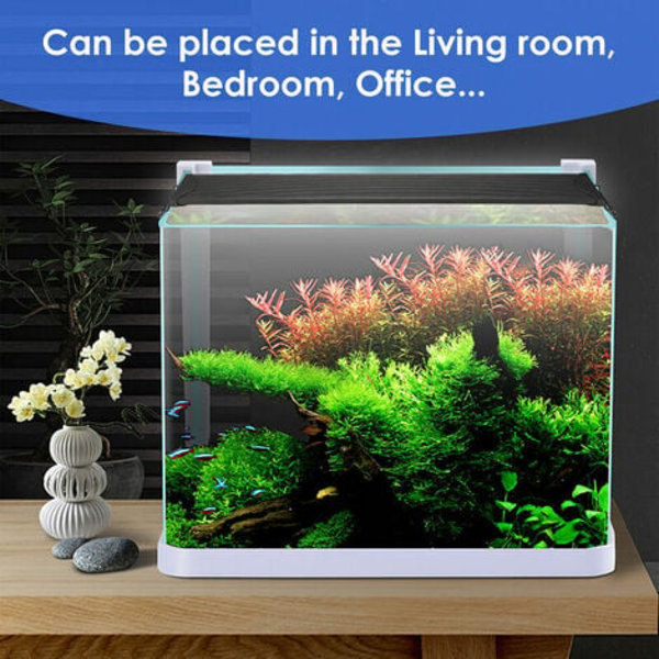 12W LED Akvarium Belysning Hvid+Blå Top Lys Akvarium Vandtæt 30-50cm