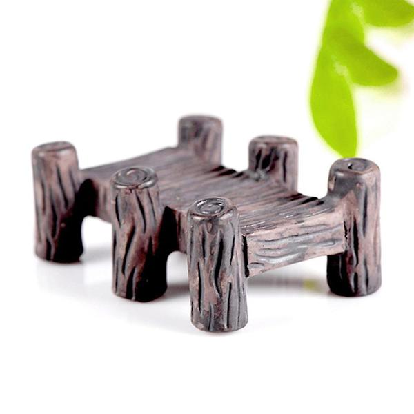 5 stk Mini Bridge Miniatyr Landskap Fairy Statue Figur Modell Håndverk Hage Dekor