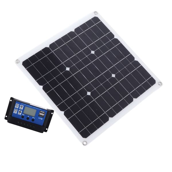 30W Solcellepanelsett Dobbel USB DC-utgang 100A Kontroller for Bil Båt Batteri