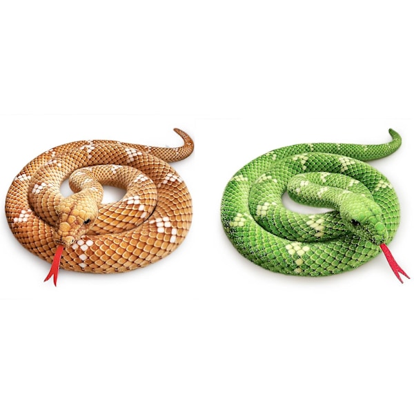 Giant Boa Constrictor Stor kosedyrslange Plysj Realistisk leketøy 180 Cm Naturtro gaver til barn Bursdagsfest Prankrekvisitter Simulert slange brown